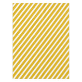 Moderne strepen | Mosterdgeel en wit gestreept Tafelkleed (Voorkant)