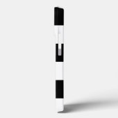 Moderne strepen naam monogram zwart-wit Case-Mate iPhone case (Achterkant / Links)