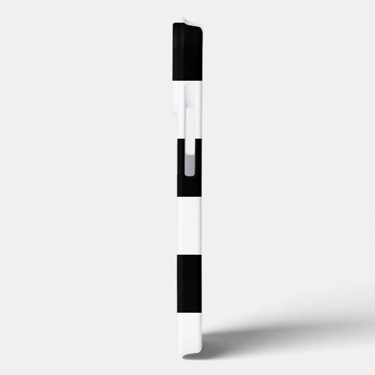 Moderne strepen naam monogram zwart-wit Case-Mate iPhone case (Achterkant / Links)