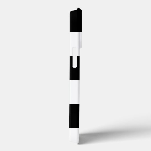 Moderne strepen naam monogram zwart-wit Case-Mate iPhone case (Achterkant / Rechts)