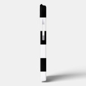 Moderne strepen naam monogram zwart-wit ipad Case-Mate iPhone case (Achterkant / Links)