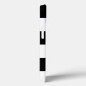 Moderne strepen naam monogram zwart-wit ipad Case-Mate iPhone case (Achterkant / Rechts)