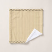 Moderne Strepen Perzik Goud Bad Handdoek (Wasdoekje)