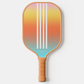 Moderne Strepen Pickleballer Gradiënt Zomer Bruin Pickleball Paddle (Voorkant)