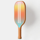 Moderne Strepen Pickleballer Gradiënt Zomer Bruin Pickleball Paddle (Links)