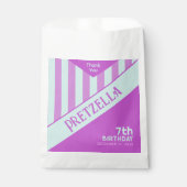 Moderne Strepen Roze Bedankzakje (Voorkant)