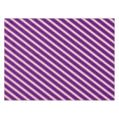 Moderne strepen | Roze & Royal Paarse gestreept Tafelkleed (Voorkant (Horizontaal))