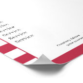 Moderne Strepen Salon Prijslijst Poster (Hoek)