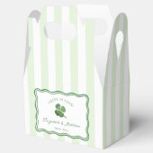 Moderne Strepen St. Patrick's Day Trouw Bruiloft Bedankdoosjes (Geopend)