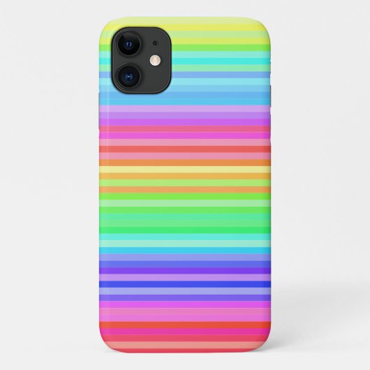 Moderne strepen voor heldere regenboog Case-Mate iPhone case (Achterkant)