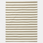 Moderne strepen wit grijs chic patroon voor hem fleece deken (Voorkant)