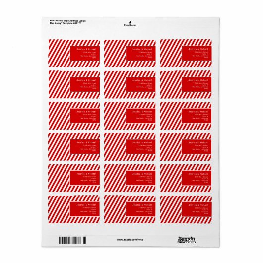 Moderne strepes etiket (Full Sheet)