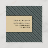 Moderne strepes vierkante visitekaartje (Achterkant)