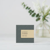 Moderne strepes vierkante visitekaartje (Staand voorkant)