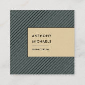 Moderne strepes vierkante visitekaartje (Voorkant)