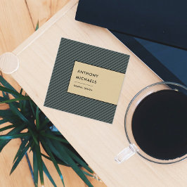 Moderne strepes vierkante visitekaartje