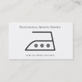 Moderne Strijkkleding Wasserij Service Grijs wit Visitekaartje (Voorkant)