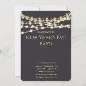 Moderne strijklichten corporate nieuwjaarsfeest kaart (Voorkant)