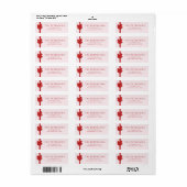 Moderne Strik Lint Verpakte Kerst Retouradres Etiket (Full Sheet)