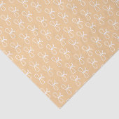 Moderne strikpatroon pastel oranje tissuepapier (Detail)