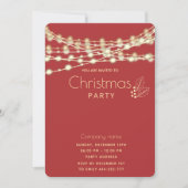 Moderne string lichten corporate kerstfeest kaart (Voorkant)