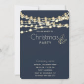 Moderne string lichten corporate kerstfeest kaart (Voorkant)