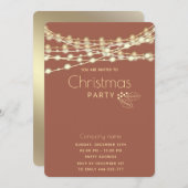 Moderne string lichten corporate kerstfeest kaart (Voorkant / Achterkant)