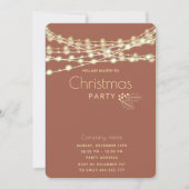 Moderne string lichten corporate kerstfeest kaart (Voorkant)