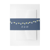 Moderne string lichten, geel en wit huwelijk uitnodigingen wikkel (Voorkant Voorbeeld)