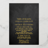 Moderne string lichten op alkboard bruilding echt folie uitnodiging (Voorkant)