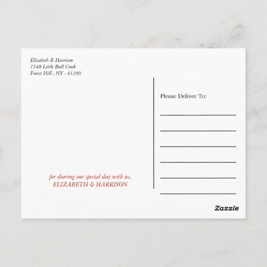 Moderne string lichten, rood en gouden bruiloft Da Briefkaart (Achterkant)