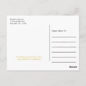 Moderne string lichten, wit/gouden bruiloft Dank j Briefkaart (Achterkant)