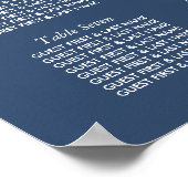 Moderne String Lights, Geel & White Seating Chart Poster (Hoek)