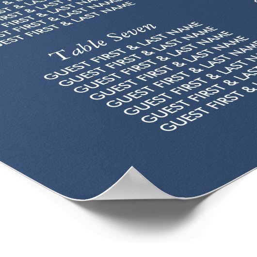 Moderne String Lights, Geel & White Seating Chart Poster (Hoek)