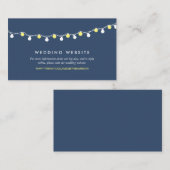 Moderne String Lights, Geel/Witte Weddenschap Webs Informatiekaartje (Voorkant / Achterkant)