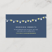 Moderne String Lights, Geel/Witte Weddenschap Webs Informatiekaartje (Voorkant)