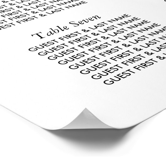 Moderne String Lights, Red & Gold Seating Chart Poster (Hoek)