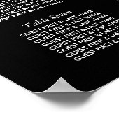 Moderne String Lights, White & Gold Seating Chart Poster (Hoek)