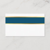 MODERNE STRIP band eenvoudig stijlvol donkerblauw  Visitekaartje (Achterkant)