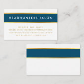 MODERNE STRIP band eenvoudig stijlvol donkerblauw  Visitekaartje (Voorkant / Achterkant)