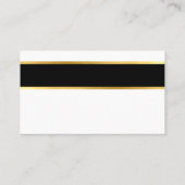 MODERNE STRIP band eenvoudig stijlvol zwart goud Visitekaartje (Achterkant)