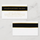 MODERNE STRIP band eenvoudig stijlvol zwart goud Visitekaartje (Voorkant / Achterkant)