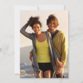 Moderne Stripboek Pop Art Foto Bruiloft Kaart (Achterkant)