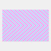 Moderne Stripe Cute Light Pastel Bleek Roze Inpakpapier Vel (Voorkant 3)