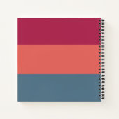 Moderne stripe onze Bucket List Couple Keepomwille Notitieboek (Achterkant)