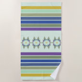 Moderne Stripe Print Strandlaken (Voorkant)
