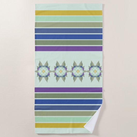 Moderne Stripe Print Strandlaken (Voorkant)