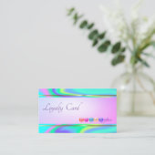 Moderne Stripe, Stippen Hologrphic Loyalty Kaart (Staand voorkant)