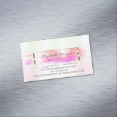 Moderne striped, Brush Stroke, Gold Lijst Iridesce Magnetisch Visitekaartje (Voorbeeld)