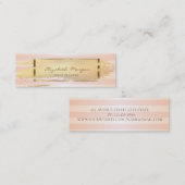 Moderne striped, Gold Brush Stroke, Gold Lijst Mini Visitekaartje (Voorkant / Achterkant)